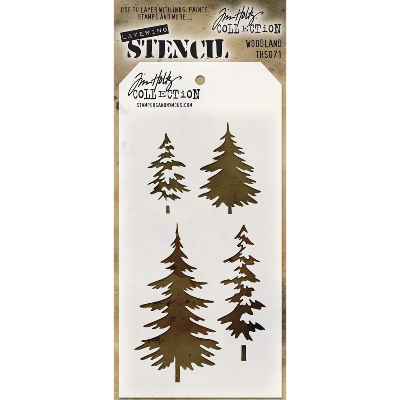 Stampers Anonymous Tim Holtz&#xAE; Woodland Layered Stencil, 4.125&#x22; x 8.5&#x22;
